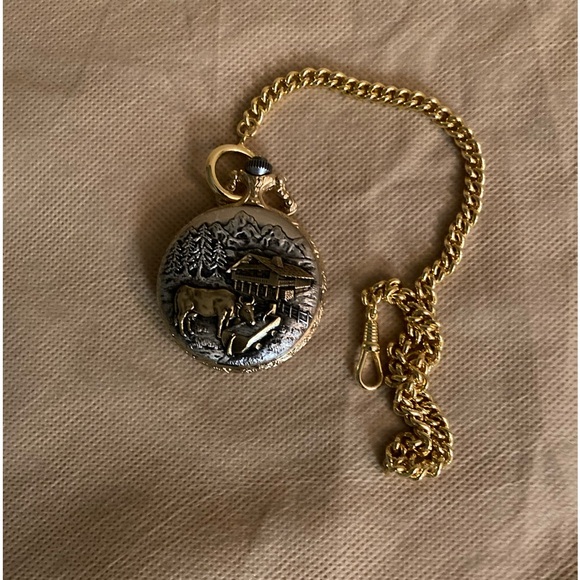 Vintage Joel Lambard quarts pocket watch - Picture 1 of 4